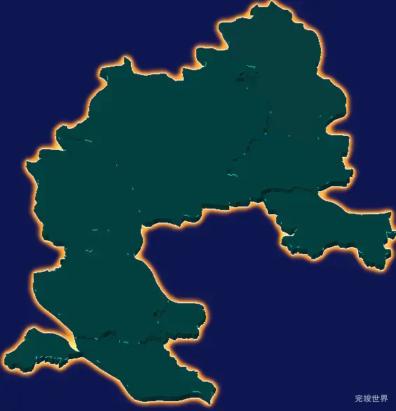 threejs佛山市南海区geoJson地图3d地图添加金色效果